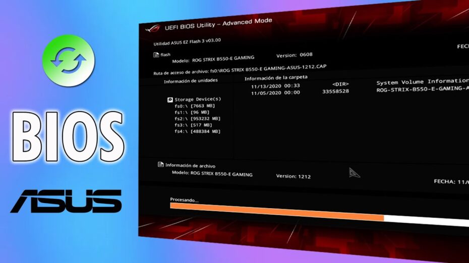 Cómo actualizar la bios de la placa base