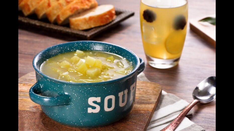Cómo hacer sopa de papas y puerros en el microondas